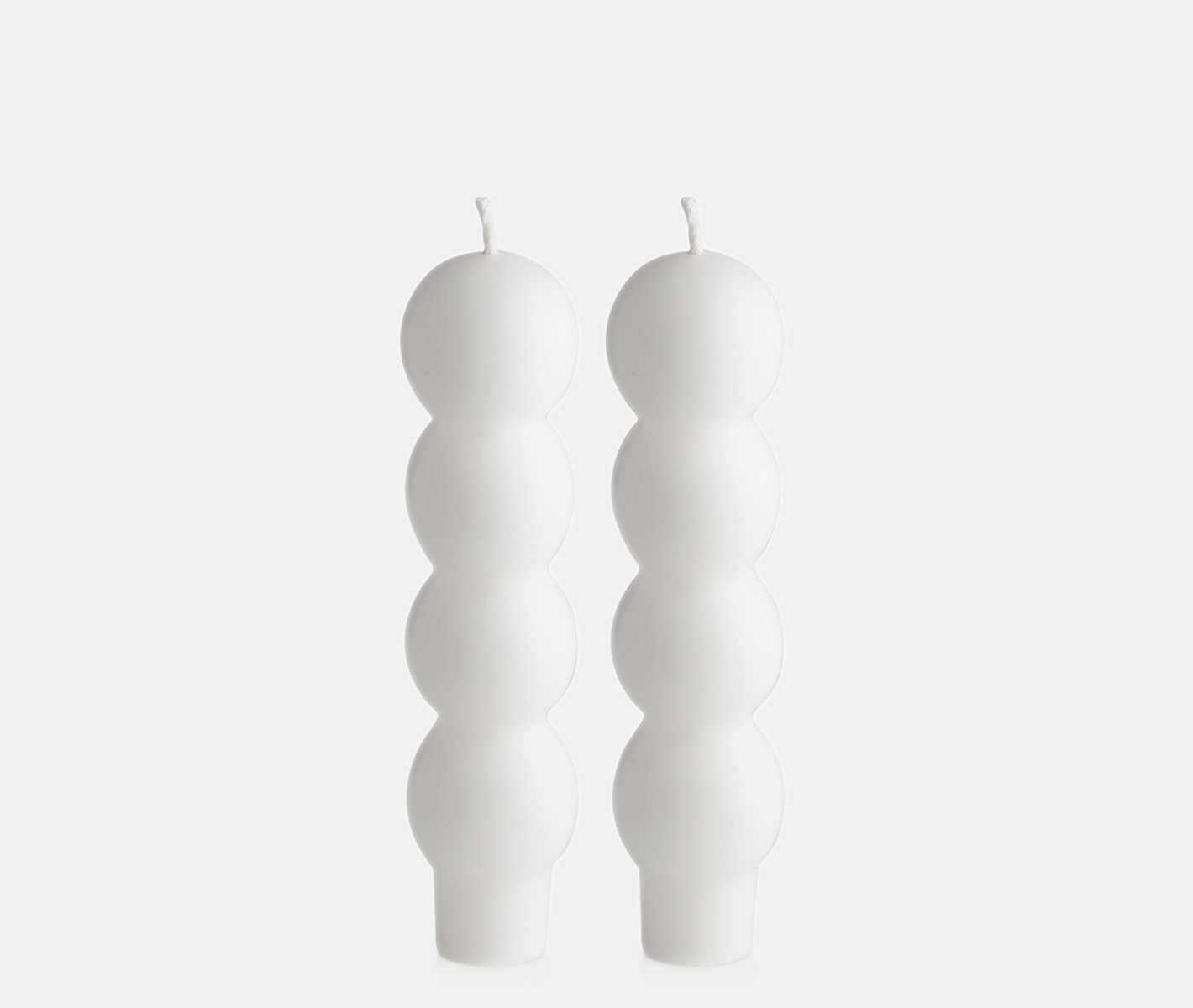 2 Baby Volute Candles Blanc