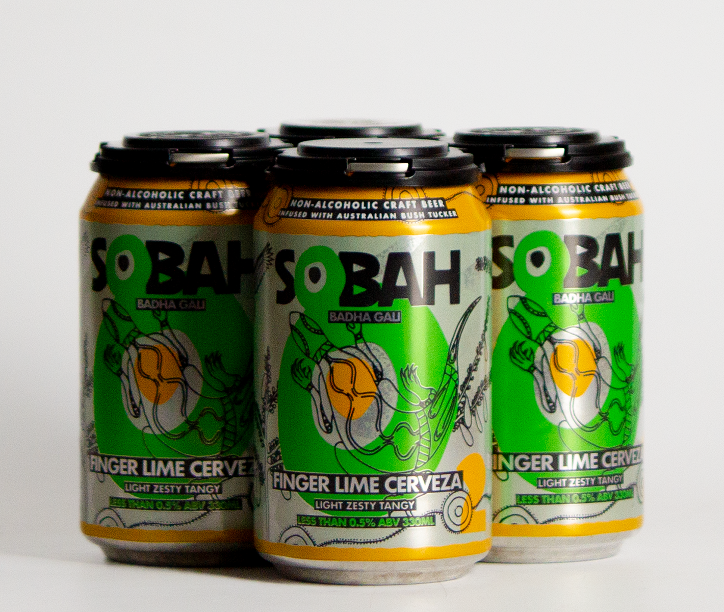 Finger Lime Cerveza 4 Pack (330ml Can)