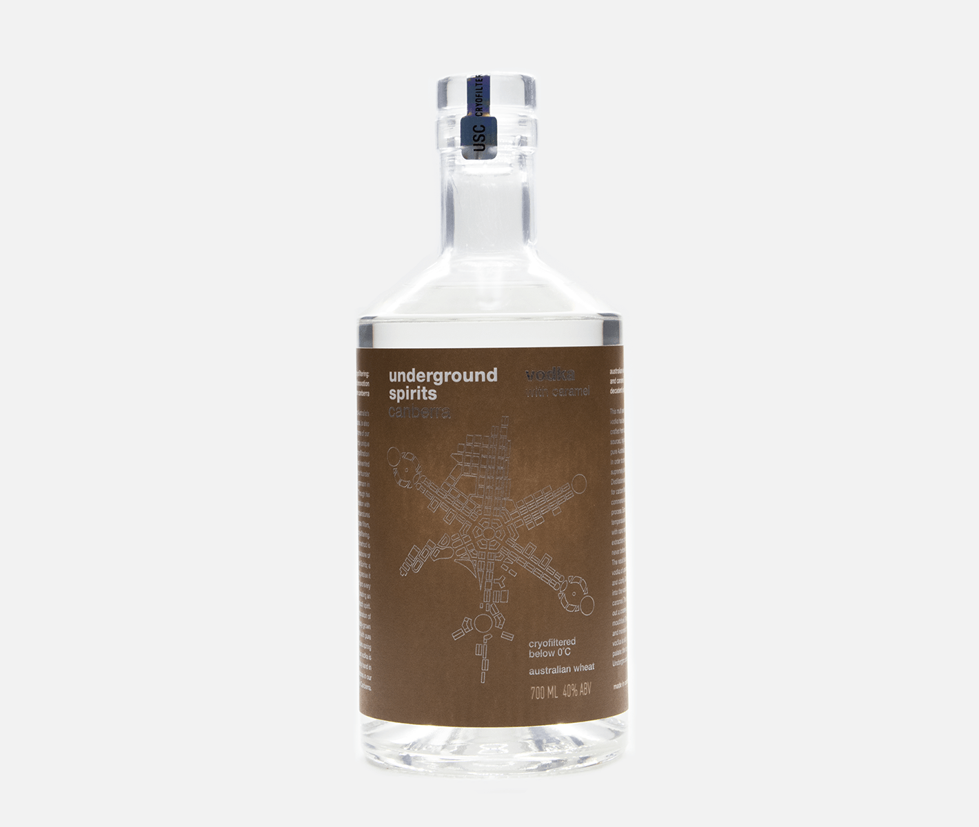 Underground Spirits Vodka with Caramel (700ml) - DRNKS